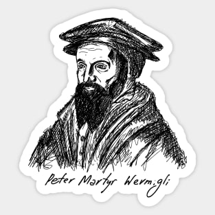 Peter Martyr Vermigli. Christian figure. Sticker